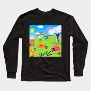 Happy Colorful Planet 02 Long Sleeve T-Shirt